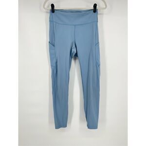 Outdoor Voices High Waisted Side Pocket Leggings Womens Size Medium Blue